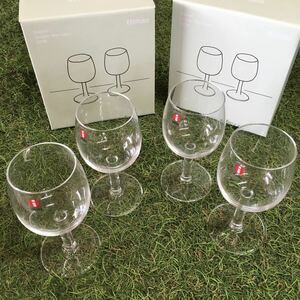 GX148 iittala イッタラ Raami Aperitif glass Aperitiivilasi 120ml ペア クリア 北欧 2点まとめ 未使用 保管品 グラス