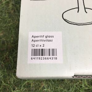 GX149 iittala イッタラ Raami Aperitif glass Aperitiivilasi 120ml ペア クリア 北欧 2点まとめ 未使用 保管品 グラスの画像5
