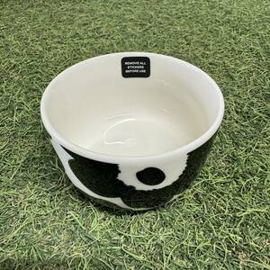 GX1739 marimekko マリメッコ ウニッコ 71066-190 ボウル250ml 白×黒 食器 ボウル 未使用 保管品 ボウル