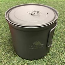 GX4253 TOAKS トークス チタン製ポット 1100ml POT-1100 アウトドア 調理器具 ポット キャンプ 未使用 保管品 アウトドア製品_画像2