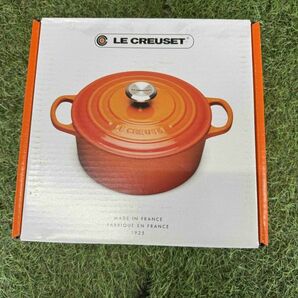 GX6010 LE CREUSET ル・クルーゼ 両手鍋 ココット ロンド 21177-20cm ホーロー鍋 料理 調理器具 イエロー 箱汚れ有り 未使用 保管品 鍋の画像4