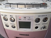 ＜送料込＞欠品あり 動作確認済 東芝 TOSHIBA CD ラジオ カセット レコーダー ラジカセ TY-CDS3 2009年製 ピンク_画像2