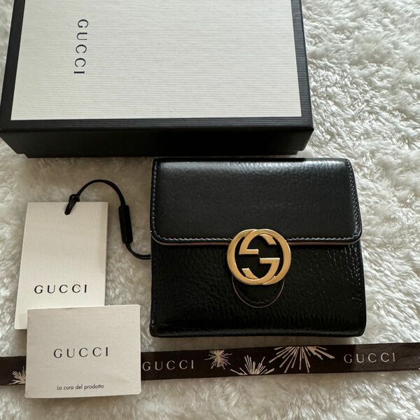 【美品】 107 GUCCI グッチ 2つ折り 財布 