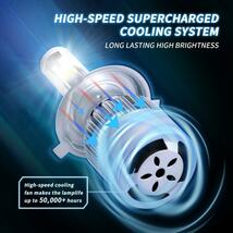 ★LED H4 ヘッドライト 6000k ホワイト　左右セット　車 トラック バイク用 DC12V DC24V兼用_画像5