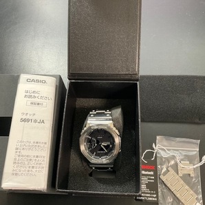 送料無料 国内正規品 美品 カシオ CASIO G-SHOCK Bluetooth 搭載 フルメタル ソーラー GM-B2100D-1AJFの画像2