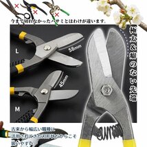 刈込鋏 255mm 極太刃 枝切り Lサイズ ハサミ 緑 剪定鋏 はさみ DIY鋏 刈り込み 庭手入れ 園芸ハサミ 植物 盆栽 ガーデニング EDASEN-GR-L_画像4