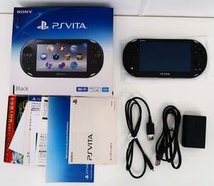 bn089/PlayStation Vita 本体 Wi-Fi モデル ブラック PCH-2000/初期化動作確認済み/SDカード8GB付き