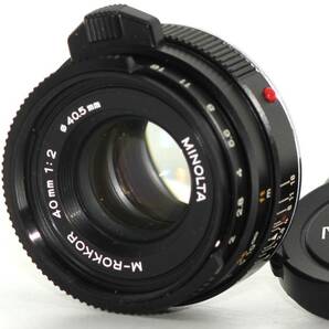 ★極上品★ MINOLTA ミノルタ M-ROKKOR 40mm F2 ライカMマウント 前後キャップフード付属 #M093の画像2