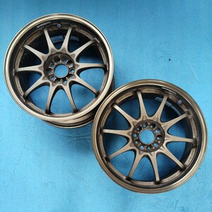 RAYS鍛造軽量CE28N-17インチOFF+44 8J PCD100 5Hハブ径64mm 2本セット