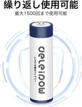 533充電器＋単3電池*4本 Deleipow 単3形 リチウム電池 充電器セット 単3形充電池充電器セット 4本セット リチウム_画像6