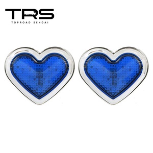 TRS ハート型サイドマーカー LED 12/24V共用 2個セット ブルー 315241