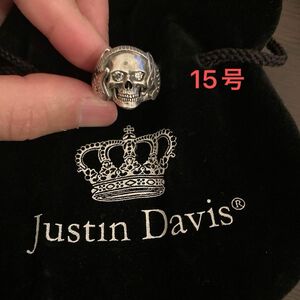 【15号】Justin Davis スカル シルバーリング　ジャスティンデイビス　ギター　音符　ロック　JD×HU 内山英雄
