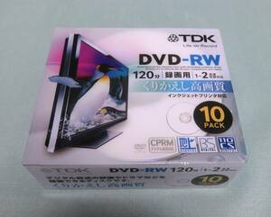 2201エ◆TDK　録画用DVD-RW　120分　1-2倍速　10枚　DRW120DPA10U◆