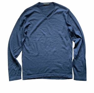 定2万　TOMORROWLAND tricot トゥモローランドトリコ　ハイゲージVネックウールニットM ネイビー