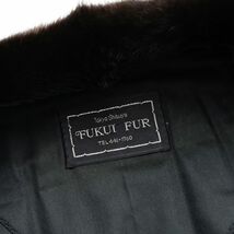 GP6616☆最高級毛皮 ミンク MINK FUKUI FUR ダークミンク ファーコート ハーフコート 本毛皮 リアルファー ダークブラウン M～L相当_画像7