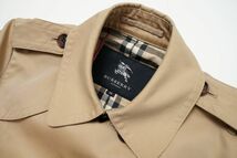 MG2114☆バーバリー BURBERRY コットン ショートコート ベルテッドコート ダブルブレスト 裏地ノバチェック柄 ベルト付 ベージュ 38_画像5