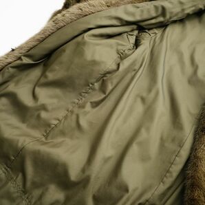 MG2518☆エンバ EMBA 最高級毛皮 ミンク MINK ファーコート ミドルコート 本毛皮 リアルファー グリーン系 サイズL相当の画像5