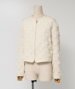 TG83960 Tsumori Chisato TSUMORI CHISATO* dot pattern * wrinkle processing * Zip up jacket * size M* ivory series 