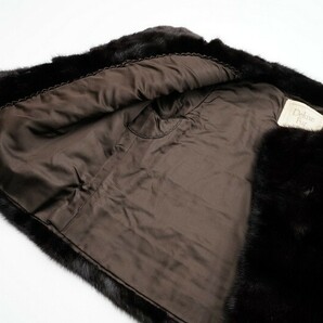 GP4815〇Deluxe Fur by Onward*ダークミンク*MINK*ファーポンポン付き*リアルファー*ファーコート*ショートコート*M*ダークブラウン系の画像6