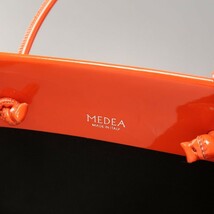 MG2203*イタリア製*MEDEA メディア*HANNA BAG*エナメル*ショルダー付き ハンドバッグ*ミニトート*クロスボディ*2way*オレンジ_画像7