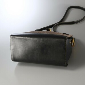 MG1503*スペイン製《LOEWE ロエベ》vintage ベラスケス レザーショルダーバッグ クロスボディバッグ 鞄 ブラウン×ブラックの画像7