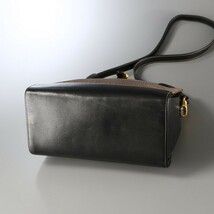 MG1503*スペイン製《LOEWE ロエベ》vintage ベラスケス レザーショルダーバッグ クロスボディバッグ 鞄 ブラウン×ブラック_画像7