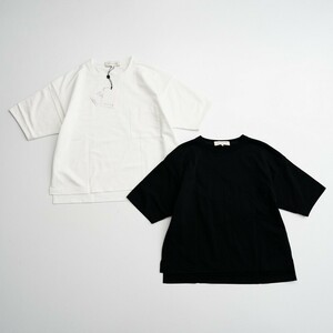 GO9729＝2点セット*未使用*マッキントッシュ/MACKINTOSH*コットン100％*プルオーバー*半袖Tシャツ*S*ホワイト/ブラック系