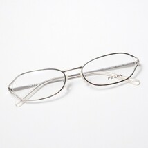 MF7016*未使用*PRADA プラダ*VPR54H*メタルフレーム*メガネ*眼鏡フレーム*54□17 135*シルバー*イタリア製_画像1