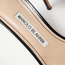 GP7246*イタリア製*MANOLO BLAHNIK マノロブラニク*CHAOS カオス*Size 38*レザーアンクルストラップサンダル*靴*ブラック_画像7