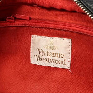 MG1492*Vivienne Westwood ヴィヴィアンウエストウッド ORB オーブ レザーショルダーバッグ ポシェット クロスボディバッグ 鞄 ブラックの画像7