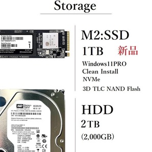 プロスペック!4Kx3画面 XEON-1230V5/ QUADRO P-400/ 新品M2:SSD-1TB/ HDD-2TB/ メモリ-32GB/ DVD/ Win11Pro/ Office2021Pro/ メディア15の画像6