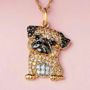 新品 ネックレス ペンダント パグ 犬 アクセサリー ジュエリー 開運