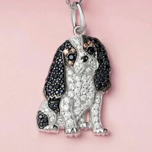 新品 キャバリア 犬 ネックレス ペンダント アクセサリー