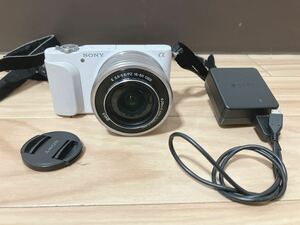 ソニー　NEX-3N APS-C　3.5-5.6/PZ 16-50　ミラーレス　一眼カメラ　動作品　バッテリー ボディ　シルバー　SONY 