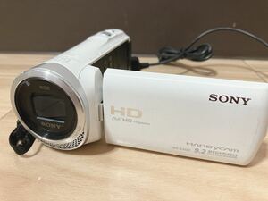 SONY ソニー HDビデオカメラ 60x ZEISS HDR-CX480 コンパクト 本体 バッテリー ハンディカム USB充電　ホワイト
