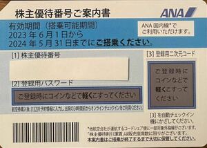 ANA 全日空　株主優待券 1枚　2024年5月31日迄 株主優待 匿名配送