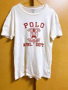 POLO RALPH LAUREN ポロ ラルフローレン ロゴプリント Tシャツ ホワイト系 Mサイズ