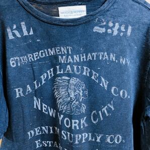 DENIM&SUPPLY デニム&サプライ ラルフローレン ロゴプリント Tシャツ ブラック・ホワイト系 Sサイズの画像2