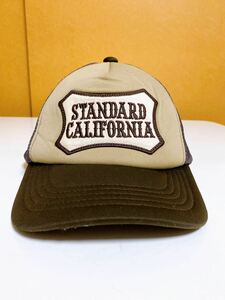 STANDARD CALIFORNIA スタンダードカリフォルニア ロゴワッペン メッシュ キャップ 帽子 ベージュ系