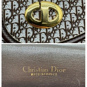 極美品／激レア☆Christian Dior クリスチャンディオール チェーン ショルダーバッグ 2way サドルバッグ トロッター ハンドバッグ ブラウンの画像10