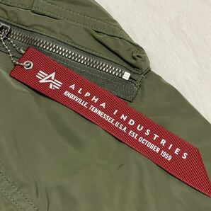 激レアXL◎ アルファインダストリーズ ALPHA INDUSTRIES MA-1 フライトジャケット ミリタリー カーキ ブルゾン USA 美品 メンズ 3845の画像6