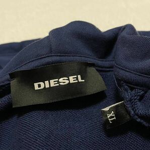 激レアXL◎ ディーゼル【人気デザイン】DIESEL スウェットパーカー ジップアップ ブルー バックプリント 背中ロゴ ジャケット 大きめ 3884の画像7