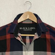 美品◎希少L/3 ブラックレーベルクレストブリッジ 長袖シャツ CBチェック ジャケット BLACK LABEL CRESTBRIDGE 刻印ボタン 人気 春夏 3898_画像2