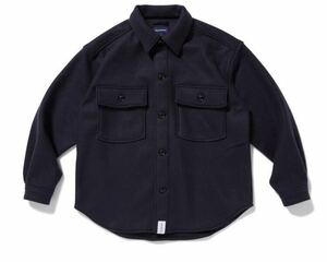 DESCENDANT / CPOC MELTON LS SHIRT / 2021. Fall/Winter / ディセンダント/ WTAPS / ダブルタップス / ネイビー / シャツ / 美品