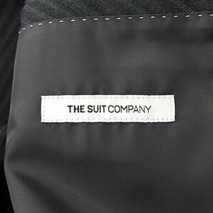 THE SUIT COMPANY スーツカンパニー 春夏 ストレッチ ストライプ 2パンツ スーツ YA6 細身L グレー 175-8D セットアップ シングル 未使用の画像10