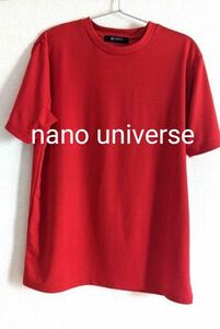 nano universe 赤 Tシャツ 美品　S　ナノユニバース レッド