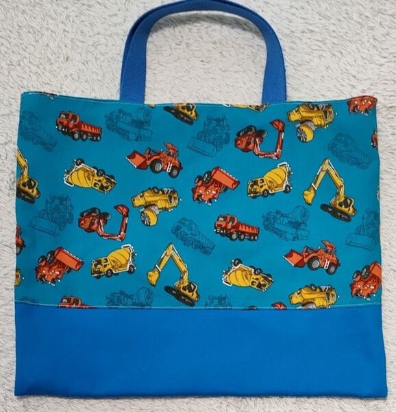 レッスンバッグ 働く車 ハンドメイド 絵本バッグ