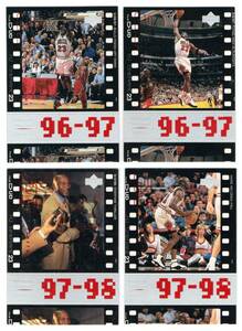 Michael Jordan 1998-99 Upper Deck MJ Timeframe 96-97～97-98 4cards