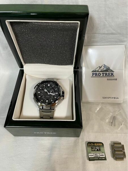 中古美品　CASIO 腕時計 PROTREK プロトレック　MANASLU タフソーラー　電波時計　PRX-7000T-7JF