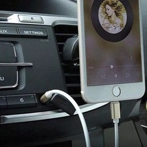 iPhone AUX ケーブル 1m ステレオ 車載 シルバー 534_画像8